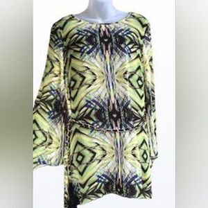 River Island Tropical Geometric Tunic or Dress with Psychedelic Print